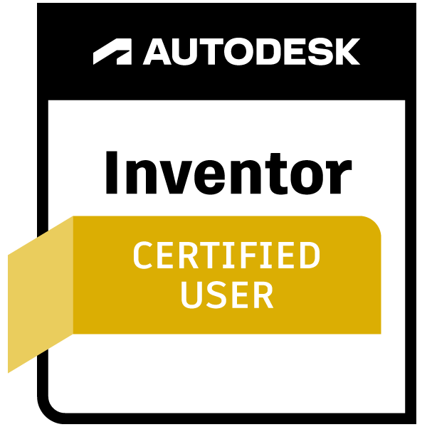 Autodesk Inventor Certified User badge